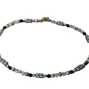 Handcrafted Swarovski crystals silver